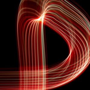 Preview wallpaper light, lines, curves, abstraction, red