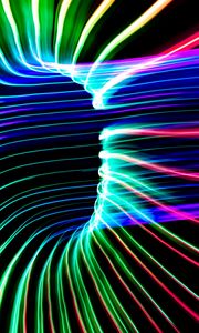 Preview wallpaper light, lines, curves, freezelight, abstraction, colorful, neon