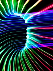 Preview wallpaper light, lines, curves, freezelight, abstraction, colorful, neon
