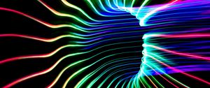 Preview wallpaper light, lines, curves, freezelight, abstraction, colorful, neon