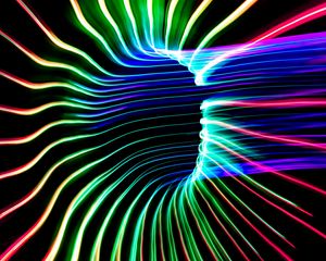 Preview wallpaper light, lines, curves, freezelight, abstraction, colorful, neon