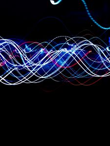 Preview wallpaper light, lines, freezelight, long exposure, glow, abstraction