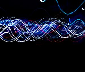 Preview wallpaper light, lines, freezelight, long exposure, glow, abstraction