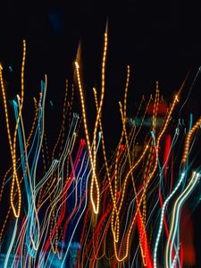 Preview wallpaper light, lines, freezelight, long exposure, blur, abstraction