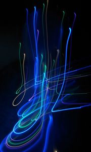 Preview wallpaper light, lines, freezelight, abstraction, blue, dark