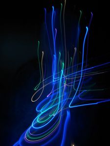 Preview wallpaper light, lines, freezelight, abstraction, blue, dark