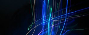Preview wallpaper light, lines, freezelight, abstraction, blue, dark