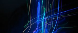 Preview wallpaper light, lines, freezelight, abstraction, blue, dark