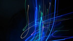 Preview wallpaper light, lines, freezelight, abstraction, blue, dark