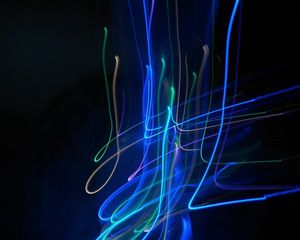 Preview wallpaper light, lines, freezelight, abstraction, blue, dark