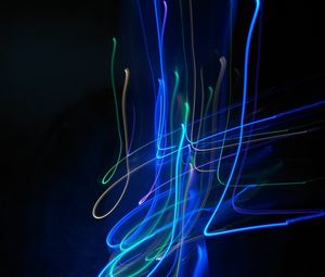 Preview wallpaper light, lines, freezelight, abstraction, blue, dark