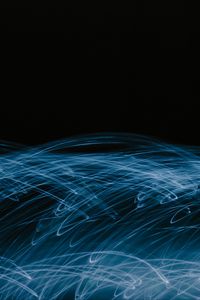 Preview wallpaper light, lines, freezelight, long exposure, blue, abstraction