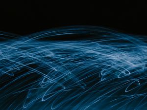 Preview wallpaper light, lines, freezelight, long exposure, blue, abstraction