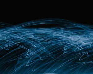 Preview wallpaper light, lines, freezelight, long exposure, blue, abstraction