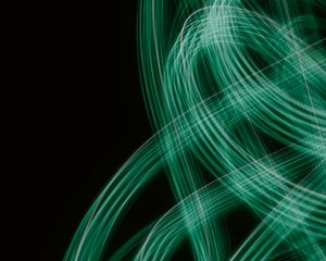 Preview wallpaper light, lines, freezelight, blur, abstraction, green