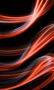 Preview wallpaper light, lines, freezelight, long exposure, red, abstraction