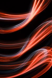 Preview wallpaper light, lines, freezelight, long exposure, red, abstraction