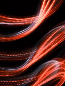 Preview wallpaper light, lines, freezelight, long exposure, red, abstraction