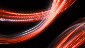 Preview wallpaper light, lines, freezelight, long exposure, red, abstraction