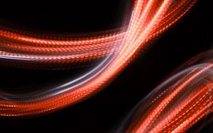 Preview wallpaper light, lines, freezelight, long exposure, red, abstraction