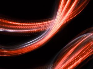 Preview wallpaper light, lines, freezelight, long exposure, red, abstraction