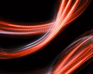 Preview wallpaper light, lines, freezelight, long exposure, red, abstraction