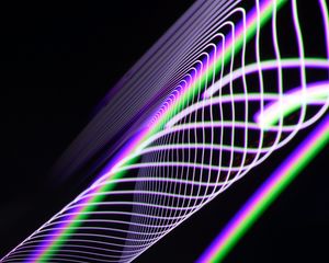 Preview wallpaper light, lines, freezelight, distortion, abstraction