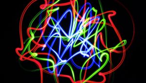 Preview wallpaper light, lines, freezelight, long exposure, abstraction, colorful