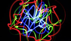 Preview wallpaper light, lines, freezelight, long exposure, abstraction, colorful