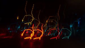 Preview wallpaper light, lines, glow, abstraction, long exposure, blur