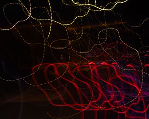 Preview wallpaper light, lines, long exposure, abstraction, glow