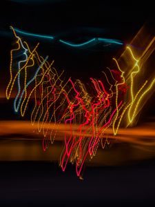 Preview wallpaper light, lines, long exposure, glow, abstraction