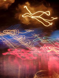 Preview wallpaper light, lines, long exposure, freezelight, abstraction