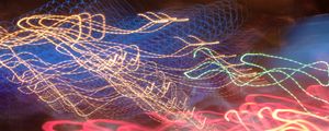 Preview wallpaper light, lines, long exposure, freezelight, abstraction