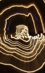 Preview wallpaper light, lines, long exposure, spiral, abstraction