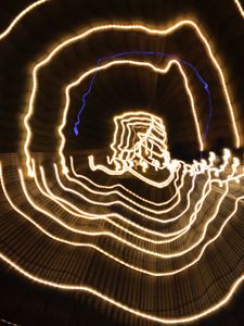 Preview wallpaper light, lines, long exposure, spiral, abstraction