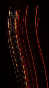 Preview wallpaper light, lines, long exposure, abstraction, red