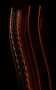 Preview wallpaper light, lines, long exposure, abstraction, red