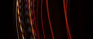 Preview wallpaper light, lines, long exposure, abstraction, red