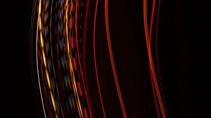 Preview wallpaper light, lines, long exposure, abstraction, red