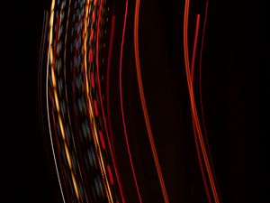 Preview wallpaper light, lines, long exposure, abstraction, red