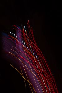 Preview wallpaper light, lines, long exposure, red, abstraction