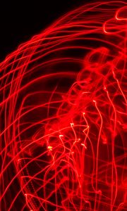 Preview wallpaper light, lines, long exposure, freezelight, red, abstraction