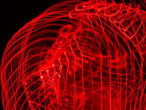 Preview wallpaper light, lines, long exposure, freezelight, red, abstraction