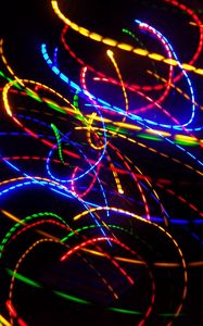 Preview wallpaper light, lines, long exposure, freezelight, abstraction, colorful