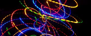 Preview wallpaper light, lines, long exposure, freezelight, abstraction, colorful