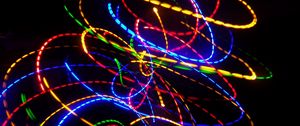 Preview wallpaper light, lines, long exposure, freezelight, abstraction, colorful