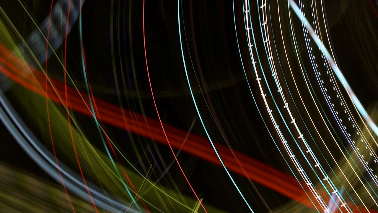 Wallpaper light, lines, long exposure, freezelight, colorful, abstraction
