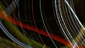 Preview wallpaper light, lines, long exposure, freezelight, colorful, abstraction