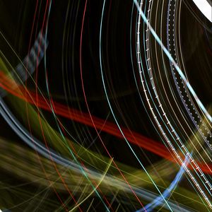 Preview wallpaper light, lines, long exposure, freezelight, colorful, abstraction